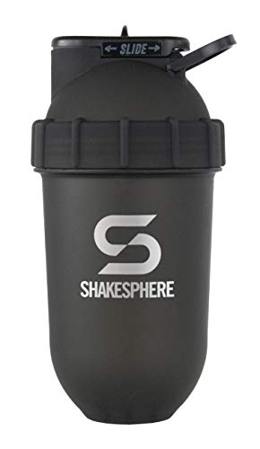 Product Cover ShakeSphere Tumbler: Protein Shaker Bottle, 24oz ● Capsule Shape Mixing ● Easy Clean Up ● No Blending Ball or Whisk Needed ● BPA Free ● Mix & Drink Shakes, Smoothies, More (Frosted White)