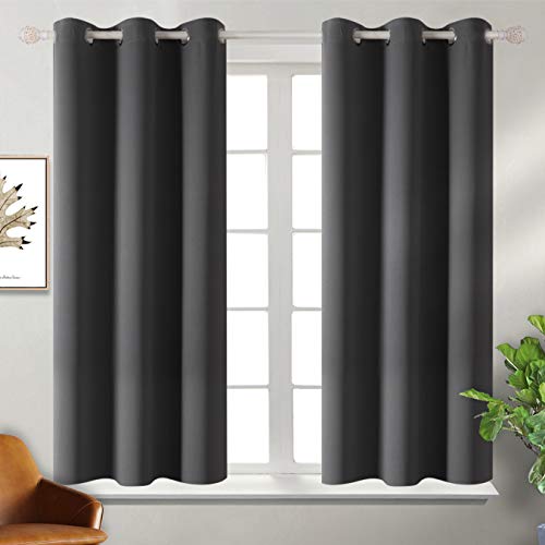 Product Cover BGment Blackout Curtains for Bedroom - Grommet Thermal Insulated Room Darkening Curtains for Living Room, Set of 2 Panels (38 x 45 Inch, Dark Grey)