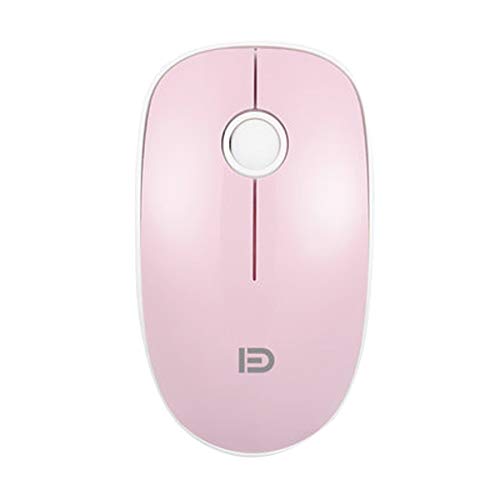 Product Cover Silent Wireless Mouse (Battery Included), FD V8 2.4G Fashion Cordless Mouse with Nano Receiver 1500 DPI Precise Control for Notebook Computer PC Laptop MacBook and Chromebook (Pink)