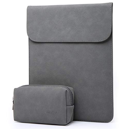 Product Cover HYZUO 13 Inch Laptop Sleeve Case Compatible with 2019 2018 New MacBook Air 13 A1932/MacBook Pro 13 2016-2019/12.9 New iPad Pro 2018/Surface Pro 7 6 5 4/Dell XPS 13 with Small Bag, Faux Suede Leather