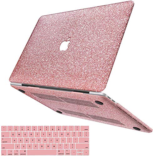 Product Cover MacBook Pro 13 Case 2019 2018 2017 2016 Release A2159/A1989/A1706/A1708,Anban Glitter Bling Smooth Shell Slim Snap On Case with Keyboard Cover Compatible for Newest Mac Pro 13 with/Without Touch Bar