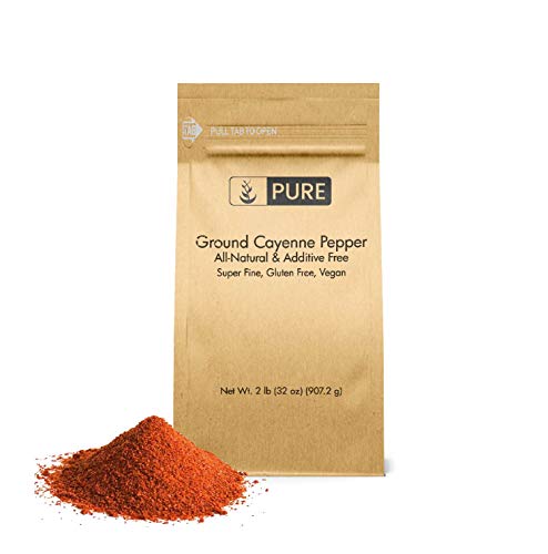Product Cover Ground Cayenne (Red) Pepper (2 lb) by Pure Organic Ingredients, Gluten Free, Vegan, Used in Hot Sauces & Spicy Food, Eco-Friendly Packaging