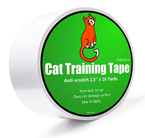 Product Cover Anti-scratch Cat Tape for Furniture - Stop Cat from Scratching Couch,Corners of Chair,Door frame, Counter Top and Carpet,Clear Double Sided Tape for Cat Scratching Cat Training Tape 2.5