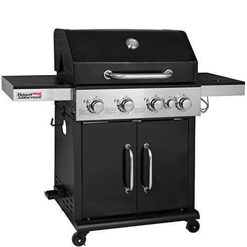 Product Cover Royal Gourmet GG4201S 4 Propane Gas Grill with Side Burner 57,000BTU, Black