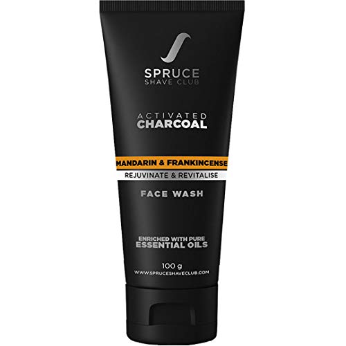 Product Cover Charcoal Face Wash For Men (100g) with Organic Honey For Pimple, Acne & Oil Control - Mandarin & Frankincense
