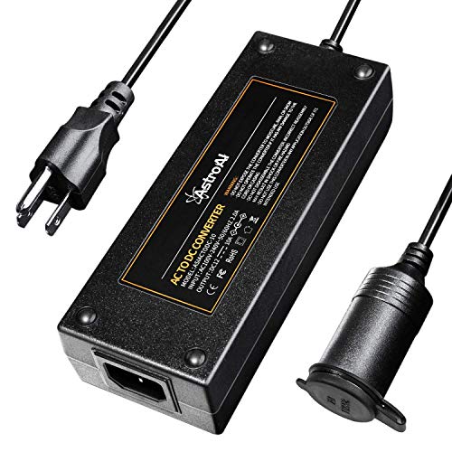 Product Cover AstroAI AC to DC 10A Converter, 12V DC/120W/7.78FT, Car Cigarette Lighter Socket AC/DC Power Supply Adapter Transformer for Inflator, Car Refrigerator, and Other Car Devices