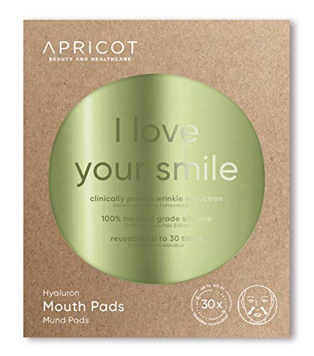 Product Cover ORIGINAL APRICOT beauty & healthcare Mouth Pads, medical grade Silicone care Mouth Pads with highly effective Hyaluronan to smooth Wrinkles, reusable up to 30 times!