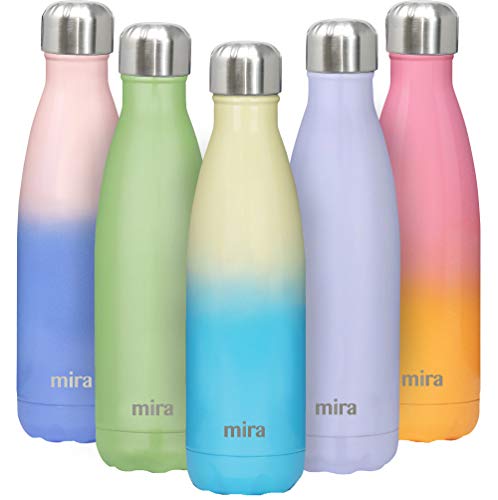 Product Cover MIRA 17 Oz Stainless Steel Vacuum Insulated Water Bottle | Double Walled Cola Shape Thermos | 24 Hours Cold, 12 Hours Hot | Reusable Metal Water Bottle | Leak-Proof Sports Flask | Coastline