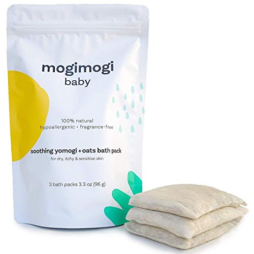 Product Cover Organic Oatmeal Bath Soak Treatment for Sensitive Skin - Baby & Kids Eczema Relief - All Natural & Fragrance Free - Wash, Soothe and Moisturize All-in-One, 3.3 Oz (6 uses) Made in USA - mogi mogi baby