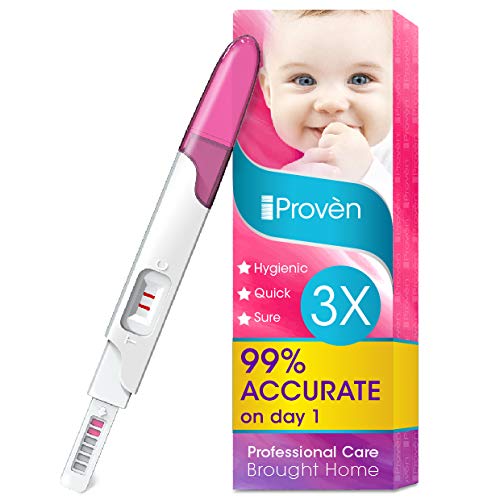 Product Cover Early Pregnancy Test - 3 Pregnancy Tests - One Step HCG Urine Pregnancy Test - Do It Yourself Home Early Detection Pregnancy Tests - The Easy Way to Monitor Fertility - FMH-139 3-Pack iProvèn