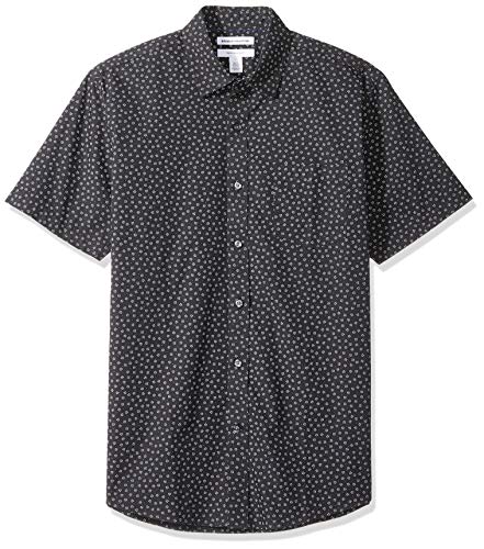 Product Cover Amazon Essentials Men's Regular-fit Short-Sleeve Print Shirt