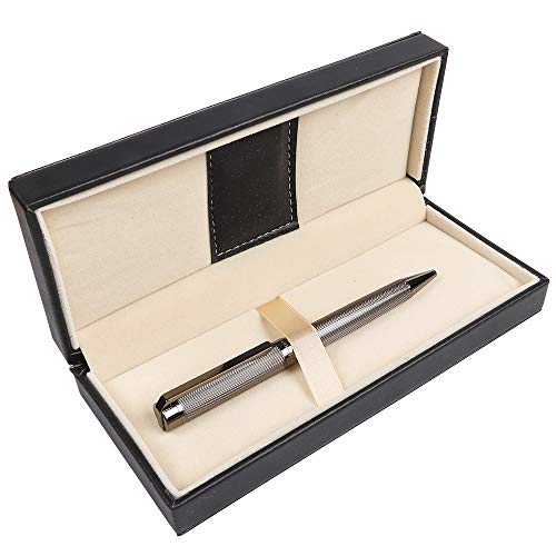 Product Cover Penneed Ballpoint Pen for Men Women  Executive Home Office Use, with Gift box Refillable 1.0mm Black Ink B8 (Fancy Deep Gray)
