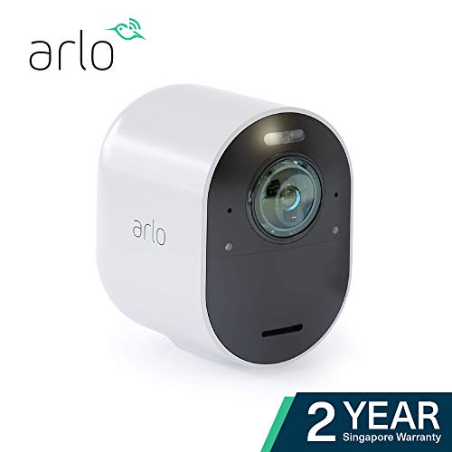 Product Cover Arlo Technologies Ultra - 4K UHD Wire-Free Security Add-on Camera |Indoor/Outdoor with Color Night Vision, 18° View | Requires an Ultra SmartHub, sold separately | Works with Alexa and HomeKit | (VMC5040), VMC5040-100NAS, white