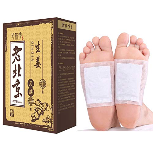 Product Cover 10 Pcs Anti-Swelling Ginger/Wormwood Foot Pads For Promote Blood Circulation & Metabolism, Pain & Tiredness Relief, Improve Sleep Yiitay