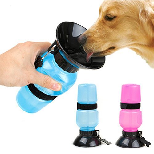 Product Cover Simxen Dog Water Bowl Bottle Sipper Portable Aqua Dog Travel Water Bottle Bowl 18-oz Dog Bottle Auto Dog Mug for Pets