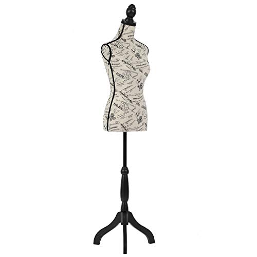 Product Cover Mannequin Torso Manikin Dress Form Female Dress Model Torso Display Mannequin Body 60-67 Inch Height Adjustable Tripod Stand
