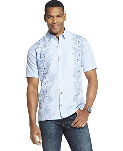 Product Cover Van Heusen Men's Air Tropical Short Sleeve Button Down Poly Rayon Shirt