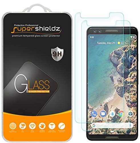Product Cover (2 Pack) Supershieldz for Google (Pixel 3) Tempered Glass Screen Protector Anti Scratch, Bubble Free