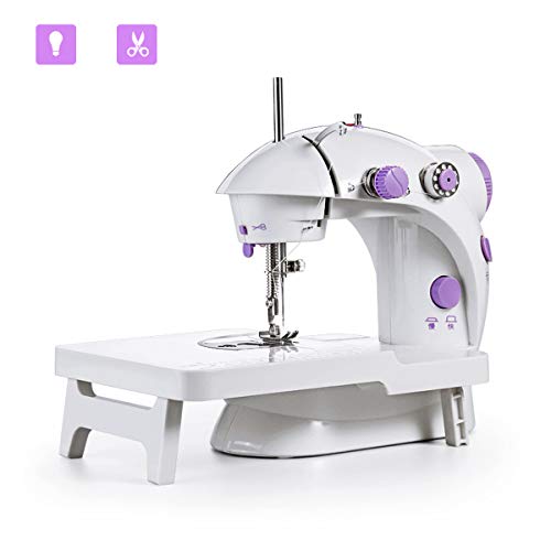 Product Cover xhlife Mini Sewing Machine with Extension Table Portable Adjustable 2-Speed Crafting Mending Machine with Foot Pedal Upgrade Version for Household Kids Beginners Travel Use