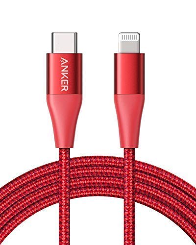Product Cover iPhone 11 Charger, Anker USB C to Lightning Cable [6ft Apple Mfi Certified] Powerline+ II Nylon Braided Cable for iPhone 11/Pro/Max/X/XS/XR/XS Max/8/Plus, Supports Power Delivery