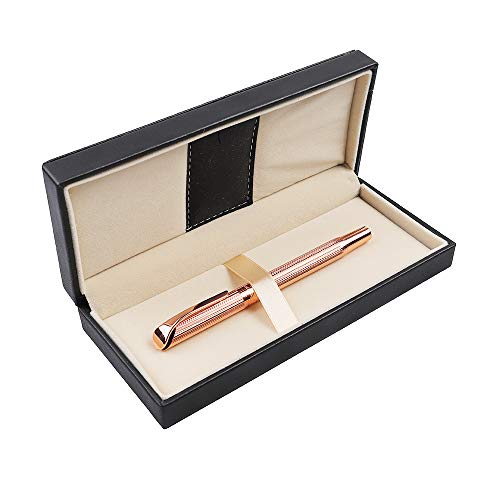Product Cover Penneed Rollerball Pen Gift Set for Women with Nice Box for Executive Office Birthday Gel Black Ink Pens Refillable 0.7mm G5 (Rose Gold)