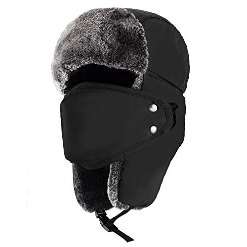 Product Cover mysuntown Winter Hat for Men and Women Trooper Hunting Hat Ushanka Hat with Ear Flaps Windproof Warm Hat