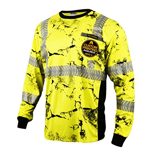 Product Cover KwikSafety (Charlotte, NC) RENAISSANCE MAN Long Sleeve (X-Large, Uncle Willy's Wall) Chest Pocket Class 3 ANSI OSHA Compliant High Visibility Safety Shirt Reflective Tape Construction Hi Vis Clothing