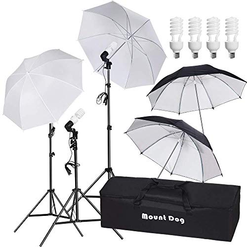 Product Cover MOUNTDOG 800W Photography Umbrella Continuous Lighting Kit Photo Portrait Studio Day Light Umbrella Reflector Lights for Camera Shooting