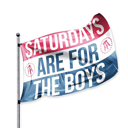 Product Cover Barstool Sports Saturdays are for The Boys Official Flag, 3x5 Foot, Durable & Fade Resistant, Perfect for Tailgates Dorms College Football Fraternities Parties
