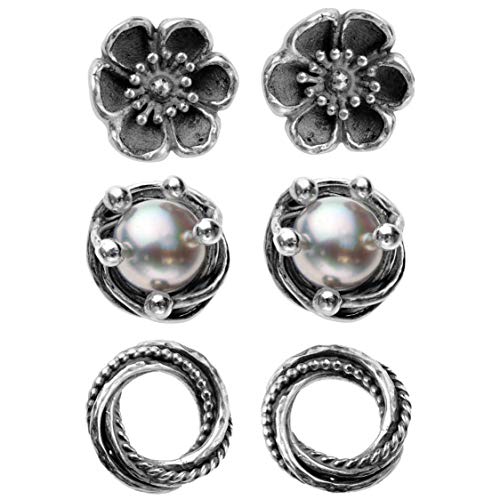 Product Cover PAZ Creations Set of Three .925 Sterling Silver Stud Earrings