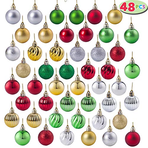 Product Cover JOYIN 48ct 40mm Luxury Shatterproof Multi-Color Christmas Ball Ornaments Set for Christmas Holiday Tree Decorations