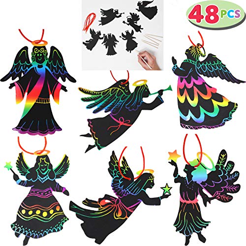 Product Cover JOYIN Rainbow Color Scratch Angel Ornaments (5
