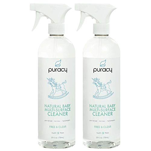 Product Cover Puracy Natural Baby Multi-Surface Cleaner, Food-Safe, Nontoxic, Free & Clear, 25 Ounce (2-Pack)