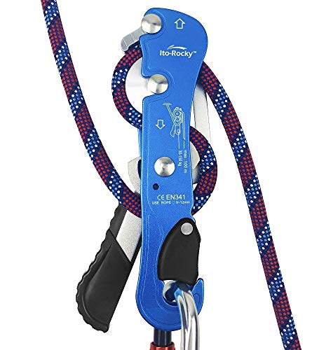 Product Cover Ito Rocky Climbing Stop Descender Rappelling Anti-Panic Belay Devices for 9-12mm Rope Rescue Equipment Hand Controls Desingned