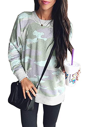 Product Cover BTFBM Women's Leopard Print Long Sleeve Crew Neck Fit Casual Sweatshirt Pullover Tops Shirts