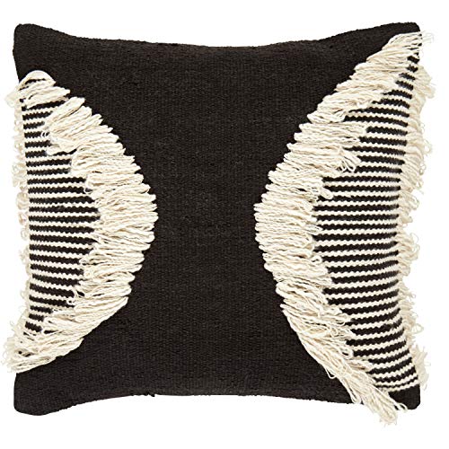 Product Cover Rivet Modern Throw Pillow - 18 x 18 Inch, Black / White
