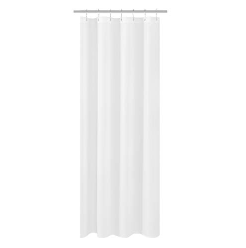 Product Cover N&Y HOME Small Fabric Shower Curtain Liner for Long Stall Size 36 x 78 inches,Hotel Quality, Washable, White Narrow Bathroom Curtains with Grommets, 36x78