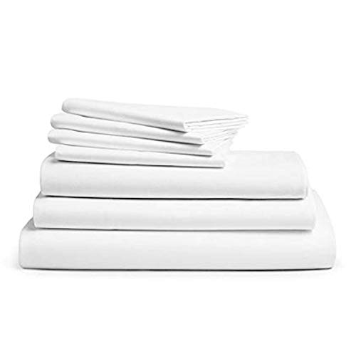 Product Cover Brooklinen Luxe 7 Piece Sheet Set - 1 Flat Sheet, 1 Fitted Sheet, 4 Pillowcases, and 1 Duvet Cover - 480 Thread Count Sateen - 100 Percent Long Staple Cotton - Oeko-TEX Certified - White - Queen