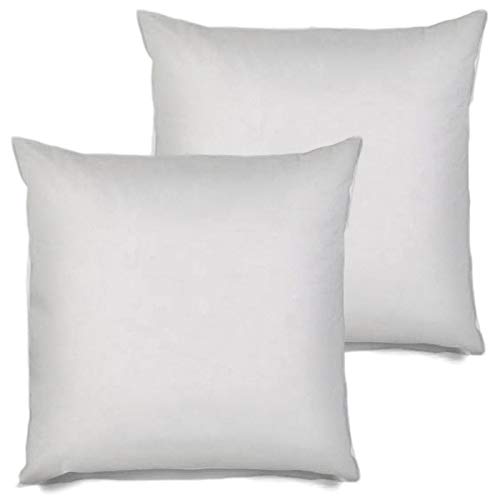 Product Cover MSD 2 Pack Pillow Insert 28x28 Hypoallergenic Square Form Sham Stuffer Standard White Polyester Decorative Euro Throw Pillow Inserts for Sofa Bed - Made in USA (Set of 2) - Machine Washable and Dry