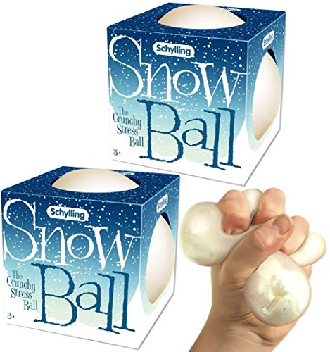 Product Cover Schylling Snow Ball (NeeDoh) Crunchy, Squishy, Squeezy, Stretchy Stress Balls Gift Set Bundle - 2 Pack
