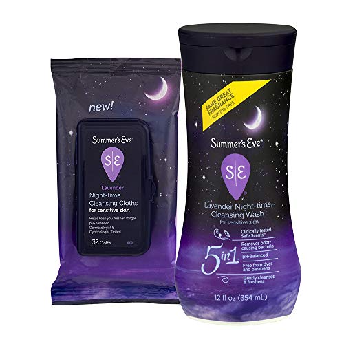 Product Cover Summer's Eve Cleansing Wash & Cloth Pack | Lavender | 12 oz Wash and 32 Count Cloths