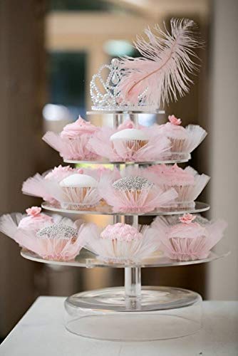 Product Cover Deluxe Wedding Birthday Girls Party Events Cake Tutu Decorations Pink White Black Purple Rosy (Cupcake Tutu, Pink)