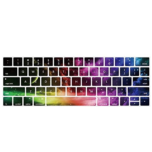 Product Cover YMIX MacBook Keyboard Cover for 2016-2018 Pro 13 Pro 15 Inch with Touch Bar, Washable Silicone Keyboard Skin for Pro 13 (A1706 A1989) & Pro 15 (A1707 A1990) with Touch Bar - Nebula