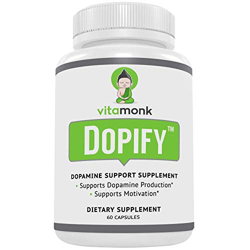 Product Cover DopifyTM Dopamine Supplement by VitaMonkTM - Dopamine Booster with Uridine Monophosphate, Mucuna Pruriens, L-Theanine, Tyrosine and More - No Artificial Fillers, Just Brain Food - 60 Capsules