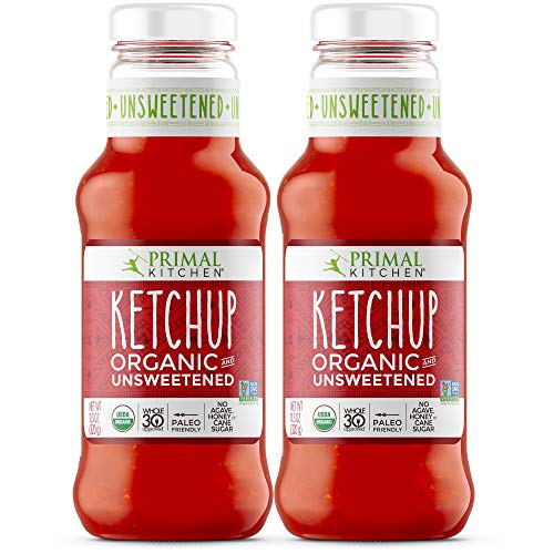Product Cover Primal Kitchen Organic Unsweetened Ketchup, Whole 30 Approved, Paleo & Keto Friendly (11.3 Ounce Bottle) - Two Pack