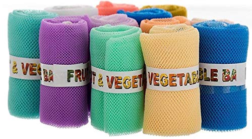 Product Cover MAGENTA® Multi-Purpose Pull String Large Size 1Kg+ Attractive Colors Fridge Vegetable Storage 12 Bags