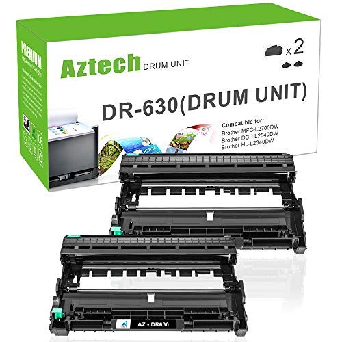 Product Cover AZTECH Compatible Drum Unit Replacement for Brother DR630 DR-630 Drum (Black, 2-Packs)