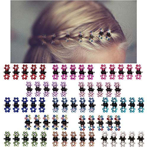 Product Cover ANBALA Hair Claw Clips, 65pcs Mini Hair Clips Mix Colored Flower Hair Accessories for Women
