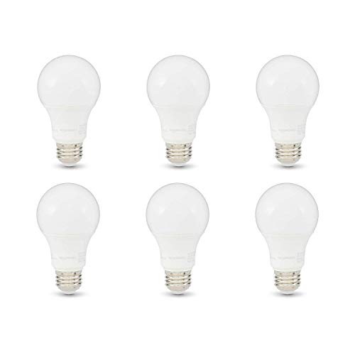Product Cover AmazonBasics 75W Equivalent, Soft White, Dimmable, 10,000 Hour Lifetime, A19 LED Light Bulb | 6-Pack