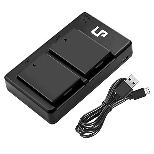 Product Cover LP LP-E10 Battery Charger Pack, 2-Pack Battery & Dual Slot Charger, Compatible with Canon EOS Rebel T7, T6, T5, T3, T100, 4000D, 3000D, 2000D, 1500D, 1300D & More (Not for T3i T5i T6i T6s T7i)